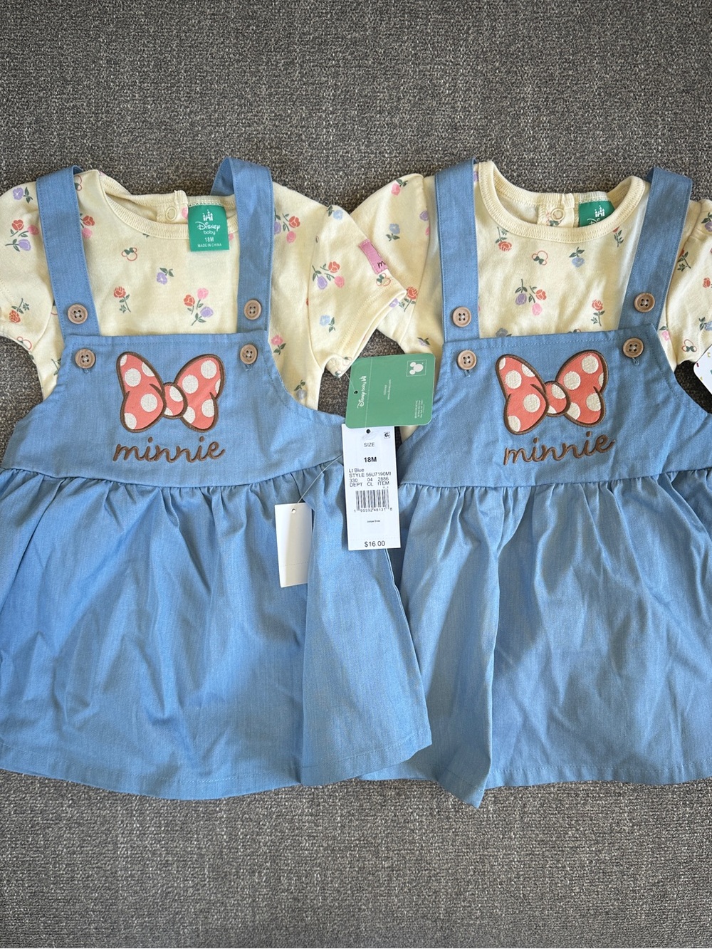 Disney Minnie Twin Girl Dress Bundle New With Tags